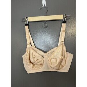 Vintage Mary Jane Bra Womens 34C Nursing Beige Full Coverage Style 54 Made USA